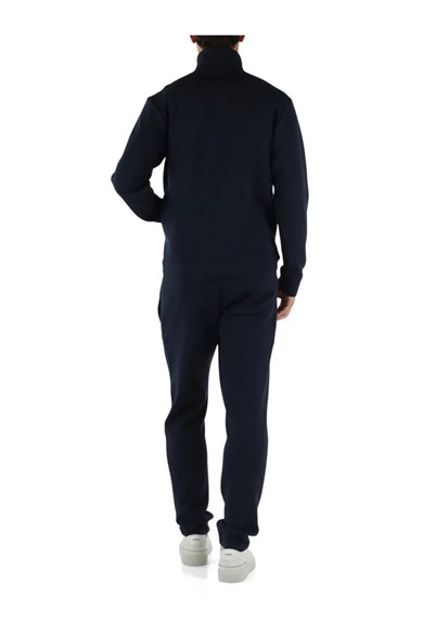 Paul Shark Erkek Regular Fit Metalik Logolu Dik Yakalı Beli İp Bağlamalı Modal ve Pamuk Karışımlı Lacivert Eşofman Takımı 16311901A-51E