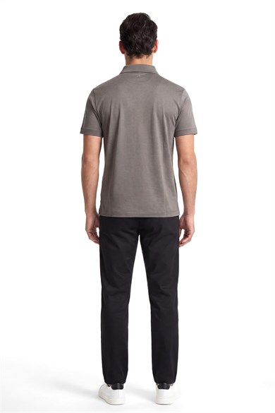 Paul Shark Erkek Regular Fit Logo Detaylı Pamuklu Kısa Kollu Kahverengi Polo Yaka T-Shirt 26411262SM-323