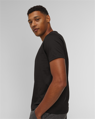Paul Shark Erkek Regular Fit Ribanalı Yakalı Metalik Logo Detaylı Pamuklu Kısa Kollu Siyah T-Shirt 99311005-011