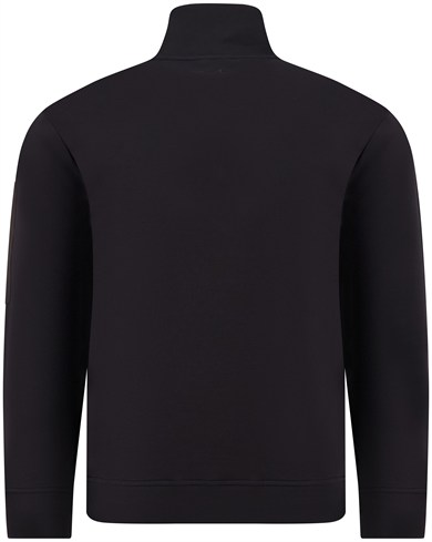 Paul Shark Erkek Regular Fit Esktra Yumuşak Pamuklu Yarım Fermuarlı Kol Cebi Detaylı Uzun Kollu Siyah Sweatshirt 16311817-011