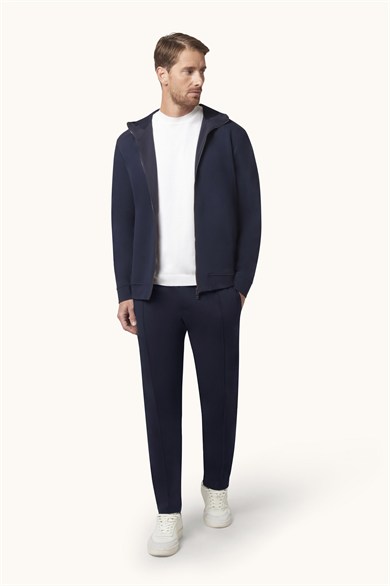Paul Shark Erkek Regular Fit Kapüşonlu Çift Yönlü Fermuarlı Beli Lastikli Lacivert Eşofman Takımı 16311903-050