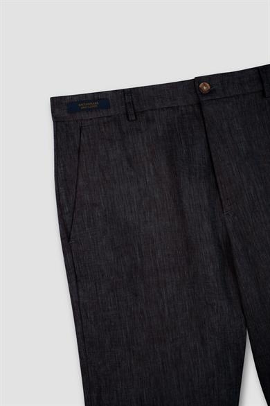 Paul Shark Erkek Regular Fit %100 Keten Normal Bel Lacivert Şort 25414042-104