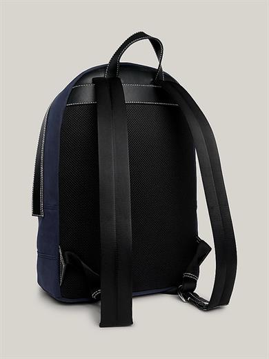 Tommy Hilfiger Erkek Ana Bölmeli Kayma Cepli Marka Logolu Ayarlanabilir Omuz Askılı Mavi Sırt Çantası AM0AM11813-DW6