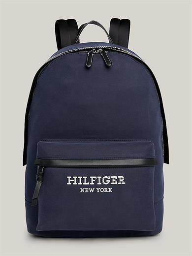 Tommy Hilfiger Erkek Ana Bölmeli Kayma Cepli Marka Logolu Ayarlanabilir Omuz Askılı Mavi Sırt Çantası AM0AM11813-DW6