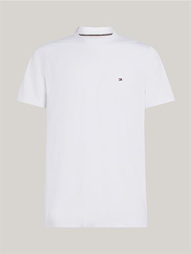 Tommy Hilfiger Erkek Kısa Kol Bisiklet Yaka Tommy Hilfiger Yazı Desen Slim Fit Beyaz T-Shirt MW0MW37313-YBR