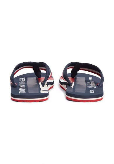 Tommy Hilfiger Erkek Logo Baskılı Rahat Taban Parmak Arası Lacivert Terlik FM0FM05903-DW5