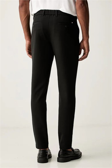Tommy Hilfiger Erkek Regular Fit Beli Lastikli Chino Kesim Siyah Pantolon MW0MW44675-BDS