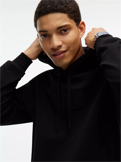 Tommy Hilfiger Erkek Regular Fit Kapüşonlu Yaka Uzun Kollu Siyah Sweatshirt MW0MW44967-BDS