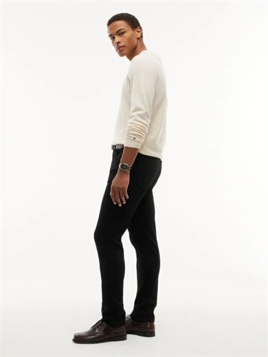 Tommy Hilfiger Erkek Slim Fit Esnek Denim Beş Cepli Fermuarlı Düğmeli Mavi Jeans MW0MW44919-1B1