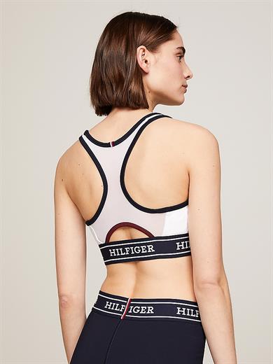 Tommy Hilfiger Kadın Askılı Logolu Bralet Beyaz Spor Sütyen WW0WW41517-YCF