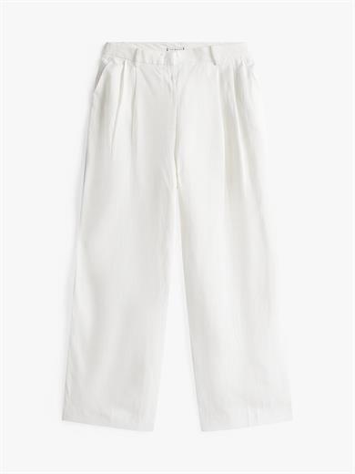 Tommy Hilfiger Kadın Beyaz Pantolon WW0WW47214-Z00