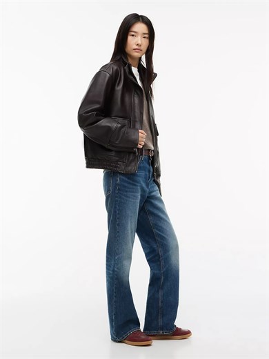 Tommy Hilfiger Kadın Hakiki Deri Dokulu Panelli Metalik Logolu Bayrak Detaylı Bordo Sneaker FW0FW09483-XUT
