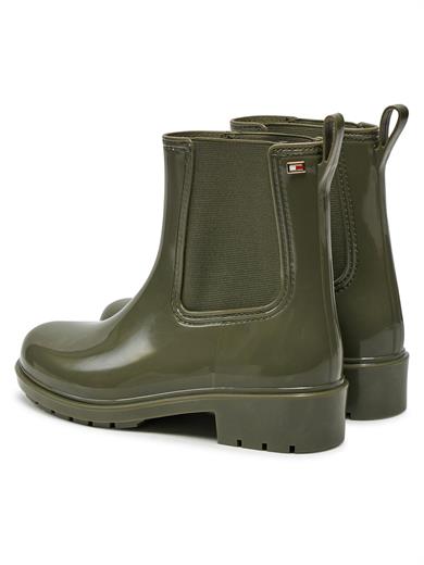 Tommy Hilfiger Kadın Kışlık Su Geçirmez Lastikli Kaydırmaz Taban Yeşil Bot & Bootie FW0FW08213-MSH