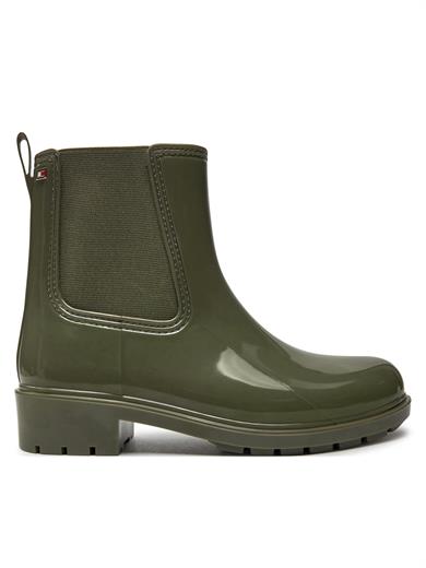 Tommy Hilfiger Kadın Kışlık Su Geçirmez Lastikli Kaydırmaz Taban Yeşil Bot & Bootie FW0FW08213-MSH