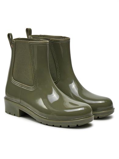 Tommy Hilfiger Kadın Kışlık Su Geçirmez Lastikli Kaydırmaz Taban Yeşil Bot & Bootie FW0FW08213-MSH