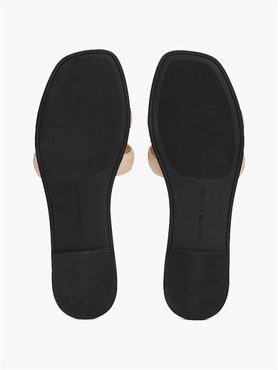 Tommy Hilfiger Kadın Logolu Deri Fermuarlı Günlük Kullanım Pembe Sandalet FW0FW08671-TRY