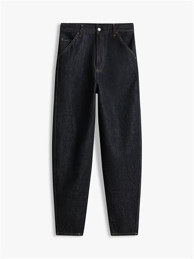 Tommy Hilfiger Kadın Rahat Kalıp Yüksek Bel Geniş Paça Lacivert Jeans WW0WW47683-1AP