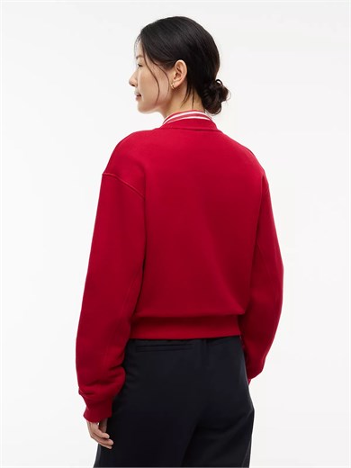 Tommy Hilfiger Kadın Regular Fit Bisiklet Yaka Uzun Kollu Kırmızı Sweatshirt WW0WW51598-XKC