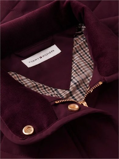 Tommy Hilfiger Kadın Regular Fit Kapüşonlu Yaka Uzun Kollu Bordo Ceket WW0WW51512-XIH
