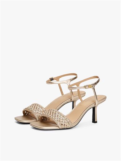 Tommy Hilfiger Kadın Stiletto Topuk Model Yüksek Topuklu Gold Sandalet FW0FW08611-0HS