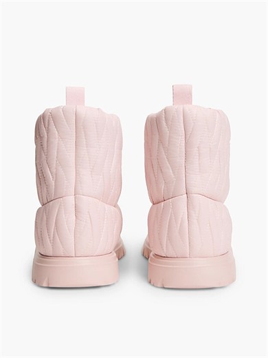 Tommy Hilfiger Kadın Su İtici Kapitoneli İçi Sıcak Astarlı Metal Logolu Pembe Bot & Bootie EN0EN03162-TH1