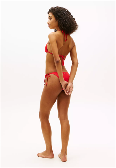 Tommy Hilfiger Kadın Suni Kaplumbağa Kabuğu Desenli Halkadan Metalik Detaylı Turuncu Bikini Üstü UW0UW06387-SNE