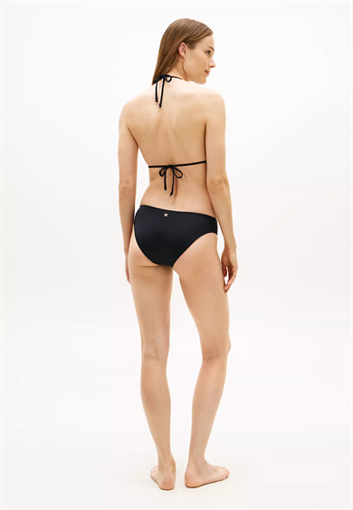 Tommy Hilfiger Kadın Suni Kaplumbağa Kabuğu Desenli Halkadan Metalik Detaylı Siyah Bikini Üstü UW0UW06387-BEH