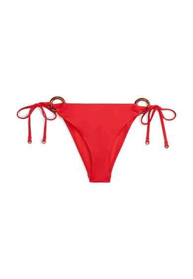 Tommy Hilfiger Kadın Yanlardan Bağlamalı Ve Kaplumbağa Kabuğu Desenli Turuncu Bikini Altı UW0UW06389-SNE