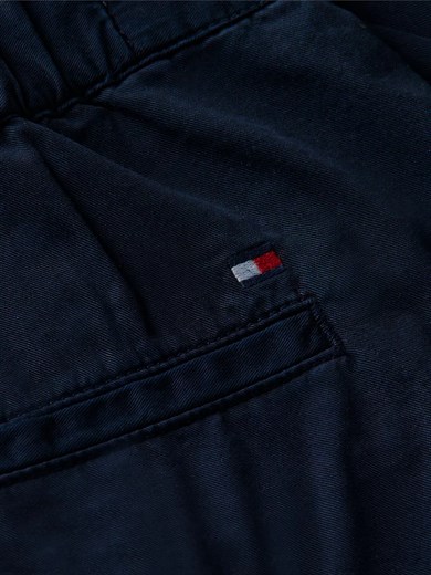 Tommy Hilfiger Kadın Yüksek Bel Kısa Boy Düğme Kapama Lacivert Şort WW0WW50087-C1G