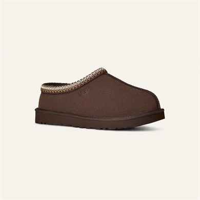 UGG Erkek İşleme Bilek Detaylı İçi Kürklü Süet Kahverengi Terlik 1174671-DUSTDCCA