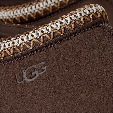 UGG Erkek İşleme Bilek Detaylı İçi Kürklü Süet Kahverengi Terlik 1174671-DUSTDCCA