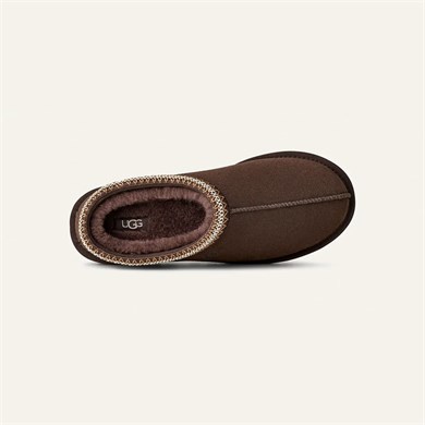 UGG Erkek İşleme Bilek Detaylı İçi Kürklü Süet Kahverengi Terlik 1174671-DUSTDCCA