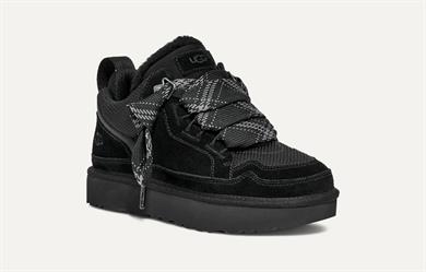 UGG Kadın Rahat Taban Yüksek Bilekli Süet Deri Siyah Sneaker 1144032-BLACK