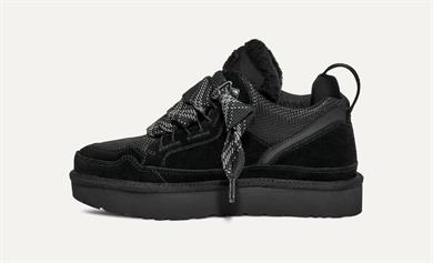 UGG Kadın Rahat Taban Yüksek Bilekli Süet Deri Siyah Sneaker 1144032-BLACK