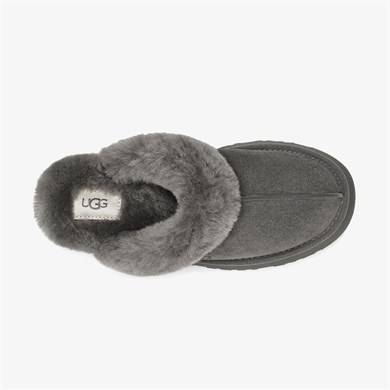 UGG Kadın Rahat Yastık Tabanlı EVA Dış Tabanlı %100 Hakiki Süet Deri Antrasit Bot & Bootie 1122550-CHARCOAL