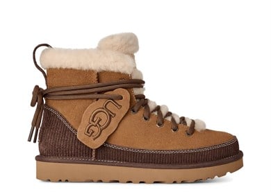 UGG Kadın Süet Dikiş Detaylı İçi Yünlü Logo Baskılı Taba Bot & Bootie 1180418-CHESTNUT
