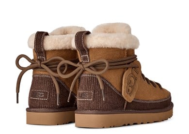 UGG Kadın Süet Dikiş Detaylı İçi Yünlü Logo Baskılı Taba Bot & Bootie 1180418-CHESTNUT