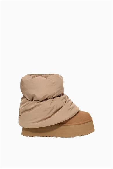 UGG UGG Kadın Süet Topuk Dolgu Neopren Gövde Boğaz Kısmı Çorap Geçmeli Taba Bot & Bootie 1158275-TABA