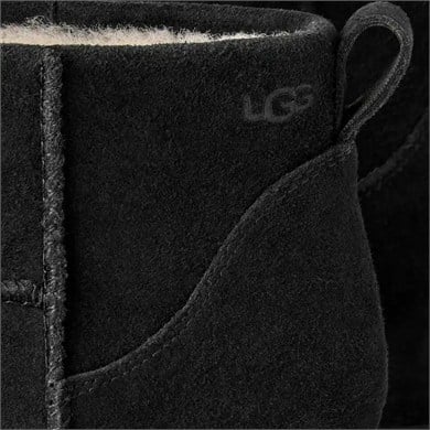 UGG Kadın Süet Yüzey Koyun Postu Astarlı Arka Çekme Kulplu Süet Kaplı Platform Tabanlı Siyah Bot & Bootie 1180412-BLACK