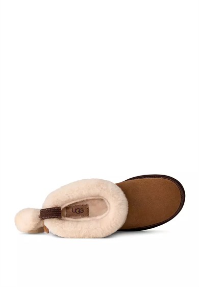 UGG Kadın Yüksek Bilekli Dışı Süet İçi Yün Logo Aksesuarlı Taba Bot & Bootie 1180434-CHESTNUT