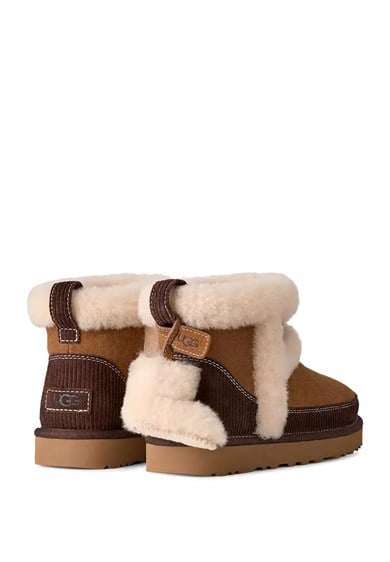 UGG Kadın Yüksek Bilekli Dışı Süet İçi Yün Logo Aksesuarlı Taba Bot & Bootie 1180434-CHESTNUT