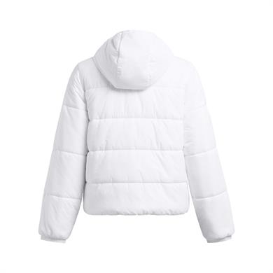 Under Armour Kadın Regular Fit Marka Logolu Kapüşonlu Uzun Kollu Beyaz Ceket 1389183-100