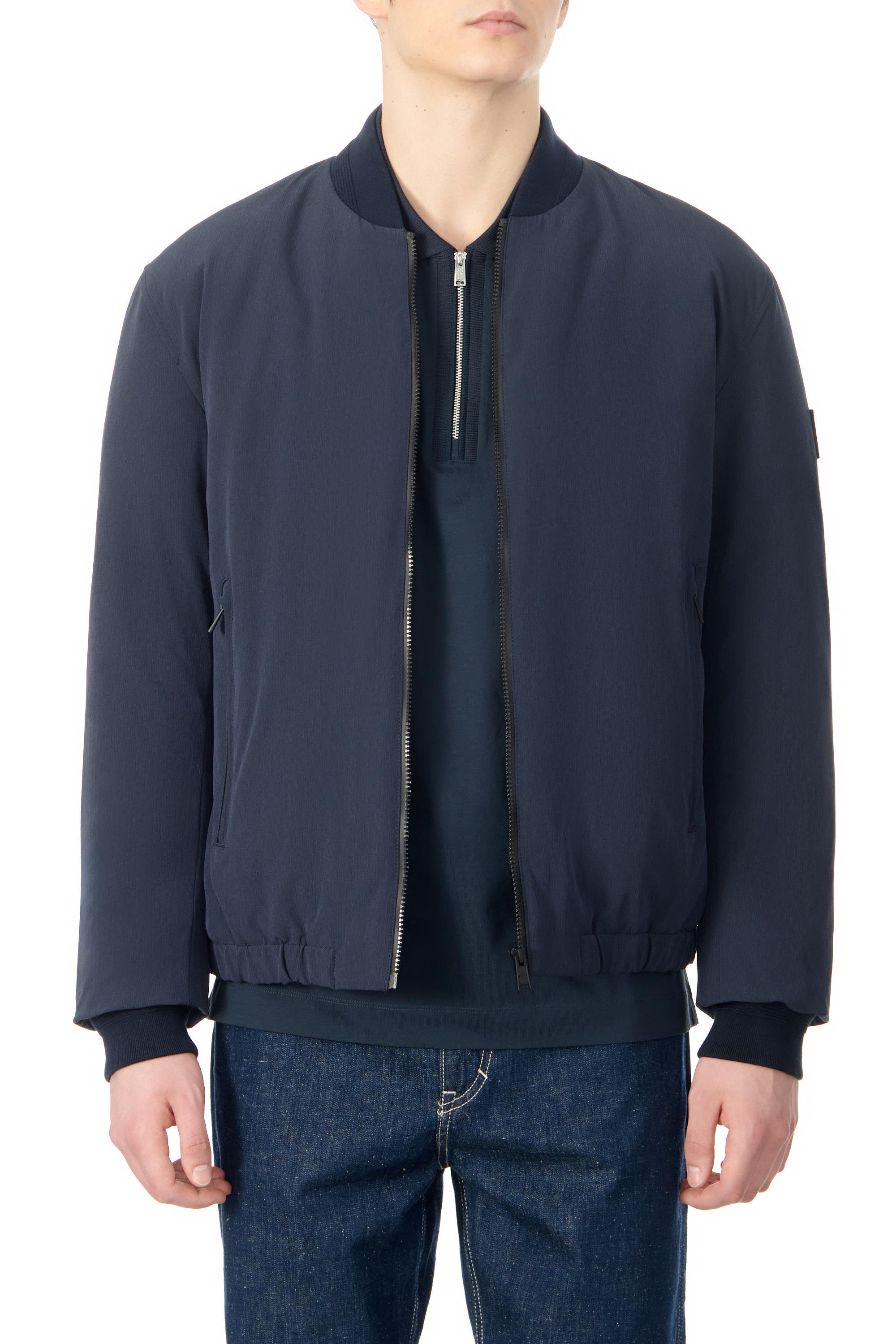 HUGO BOSS / ジャケット/L/コットン/BLU/10224288 boss-boss-erkek-logolu-gunluk-