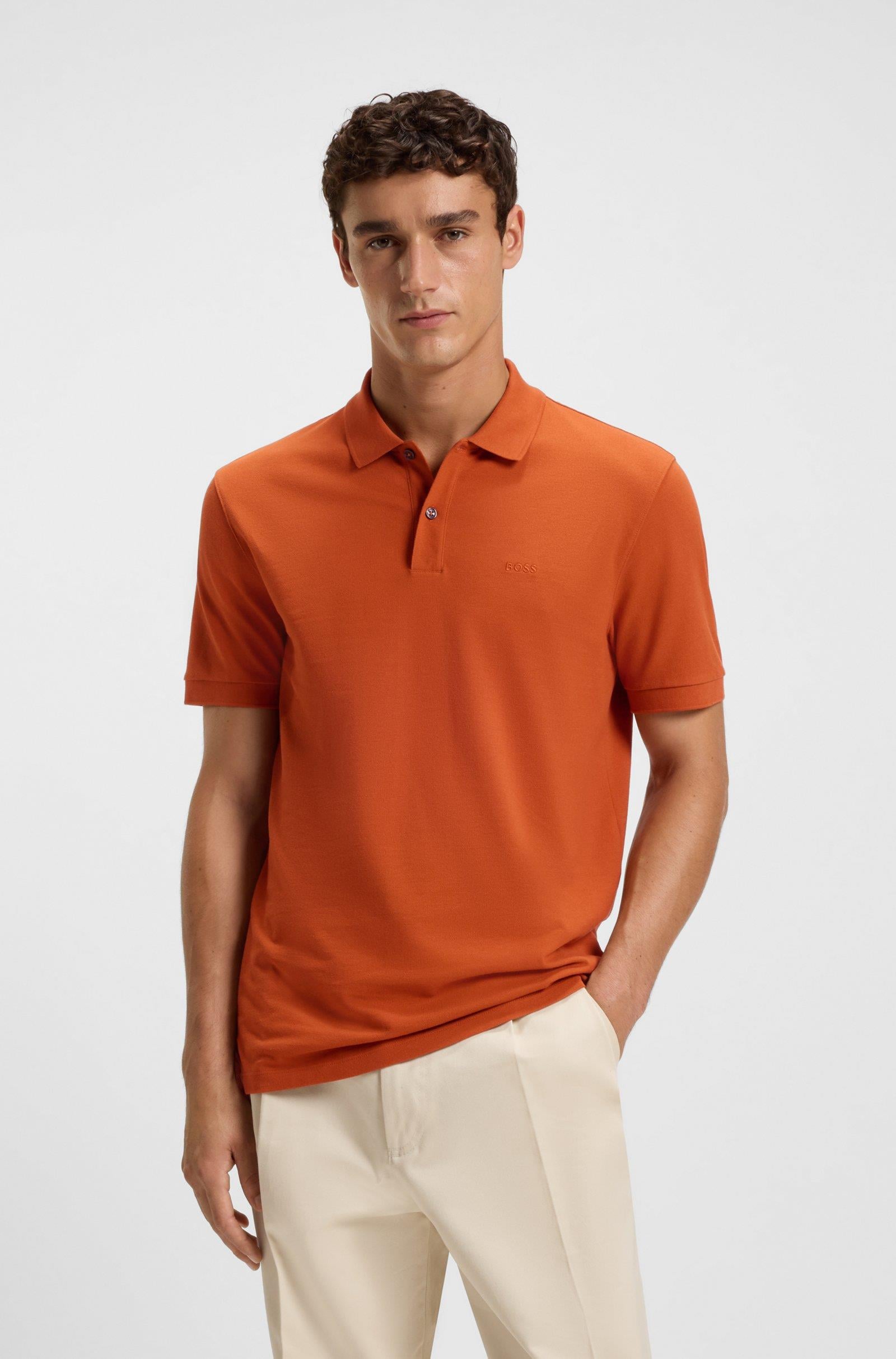 BOSS Dokuma Turuncu Polo Yaka T-Shirt - 50468362-809 | Wejaar