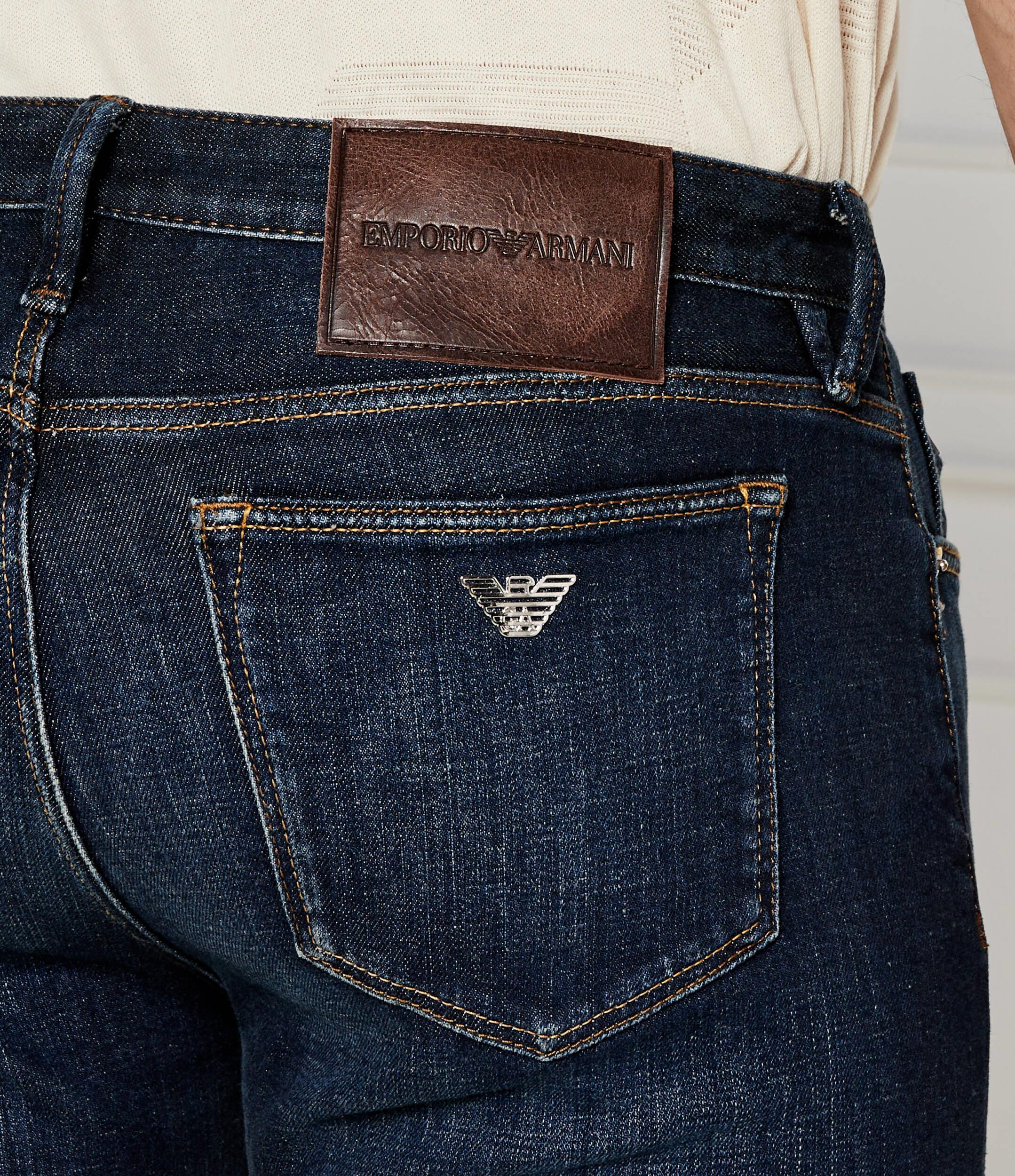 Empor o Armani Erkek Denim Kuma Normal Bel Duz Model Lacivert1 Jeans 6D1J75 1D83Z 0942