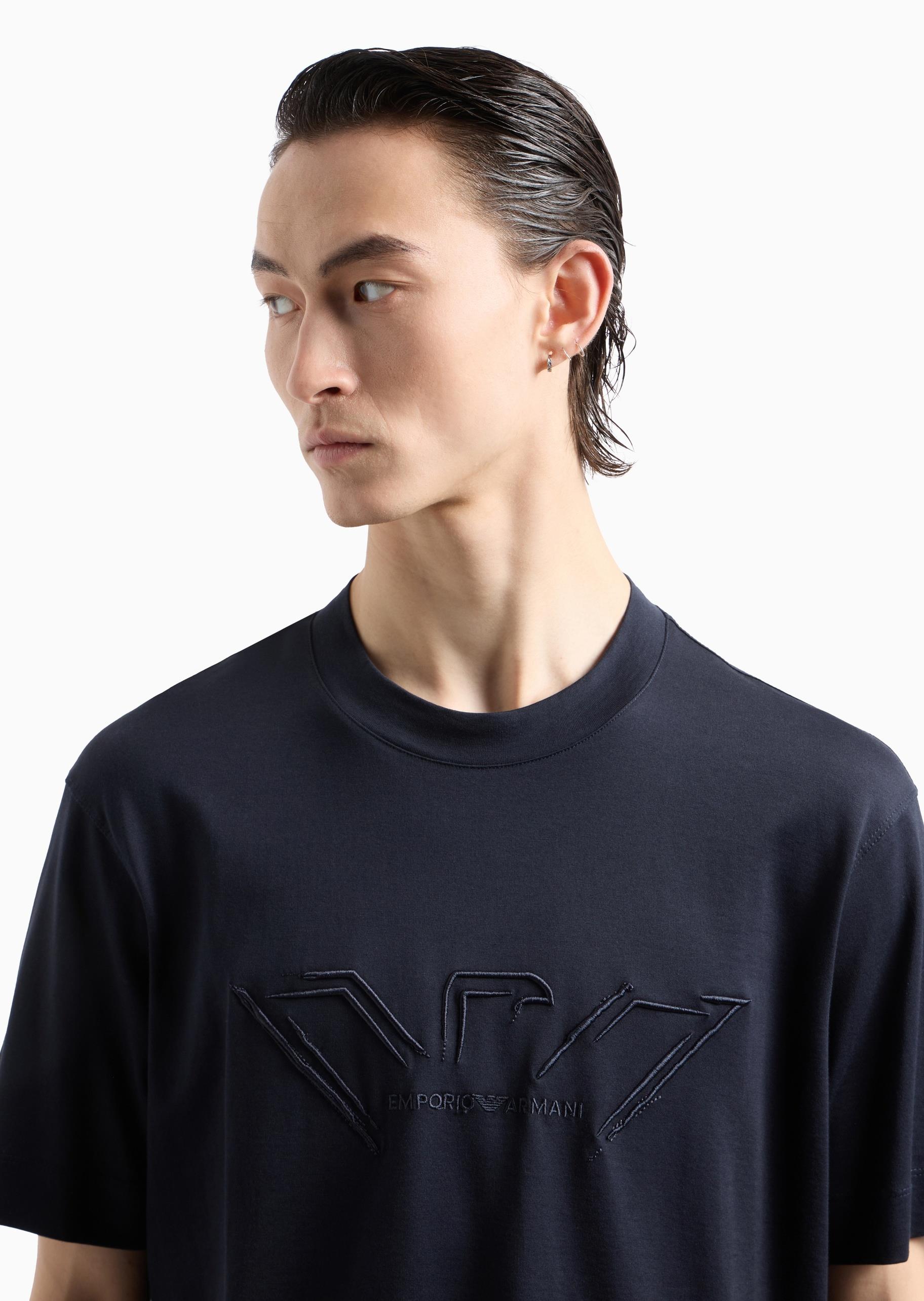 Empor o Armani Erkek Marka Logolu Basic Bisiklet Yaka K sa Kollu 0988 T Shirt 6D1TQ7 1JOCZ 0988