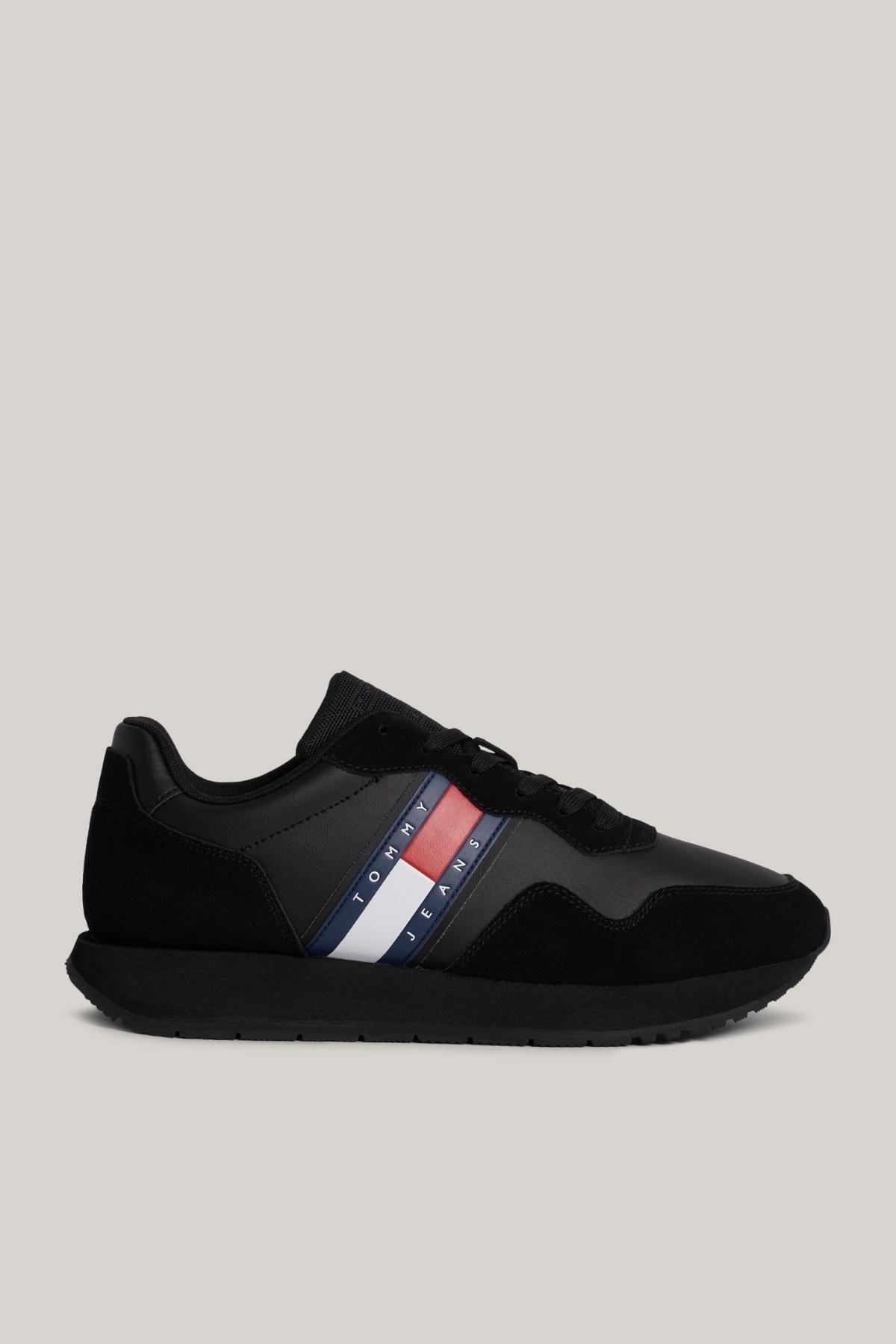 Tommy Hilfiger Erkek Bağcıklı Siyah Sneaker EM0EM01316-BDS