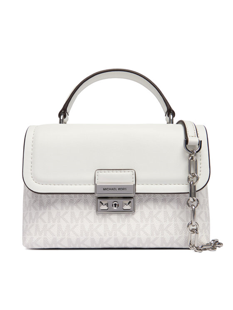 MICHAEL KORS ホワイト ハンドバッグ Michael Kors Kadın Monogram Logo Desenli Manyetik Kapamalı