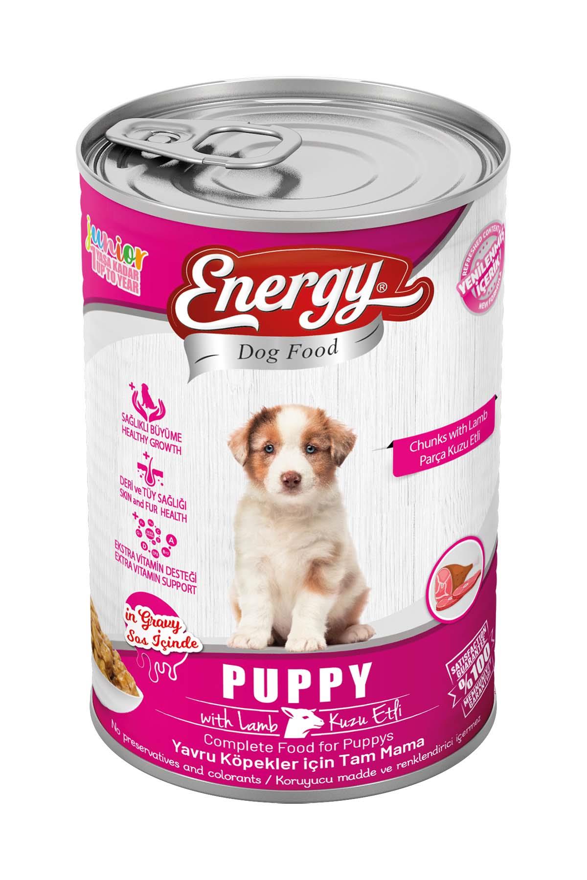 ENERGY KUZU ETLİ YAVRU ISLAK KÖPEK MAMASI 400 G 72 ADET