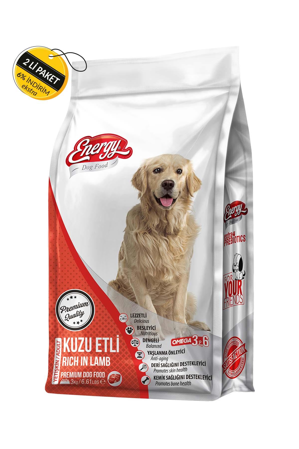 Energy Kuzu Etli Yetişkin Köpek Maması 3 Kg Özel Koli (2 Adet)